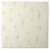Gold Musiknoten Fliese (Vorderseite)