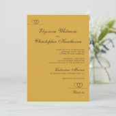 Gold Mustard Modern Chic Mix and Match Wedding Einladung (Stehend Vorderseite)