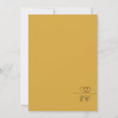 Gold Mustard Modern Chic Mix and Match Wedding Einladung (Rückseite)