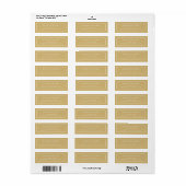 Gold Mustard Yellow Modern Return Address Label (Vorne)