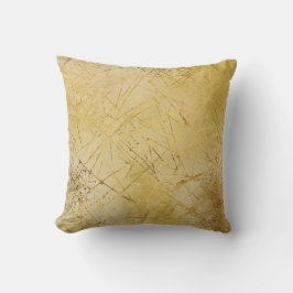 Gold Mustard Yellow Pattern, Modern, Luxury Kissen