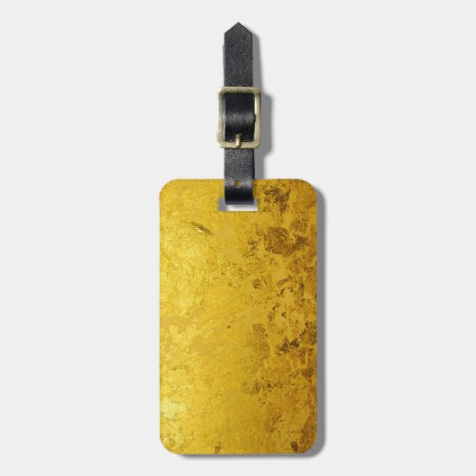 GOLD-Muster / Blattgold Gepäckanhänger (Vorderseite vertikal)
