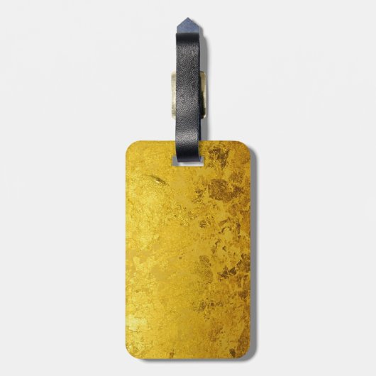 GOLD-Muster / Blattgold Gepäckanhänger (Rückseite vertikal)