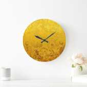 GOLD-Muster / Blattgold Große Wanduhr (Zuhause)