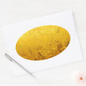 GOLD-Muster / Blattgold Ovaler Aufkleber (Umschlag)