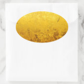 GOLD-Muster / Blattgold Ovaler Aufkleber (Tasche)