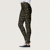 Gold Muster für Monde und Stars Leggings (Links)