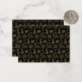 Gold Muster für Monde und Stars Mitteilungskarte (Vorderseite/Rückseite Beispiel)