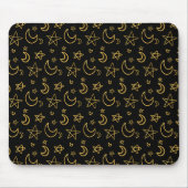 Gold Muster für Monde und Stars Mousepad (Vorne)