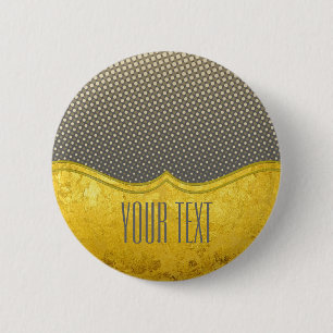 GOLD-Muster / Goldblatt + Foto & Text Button