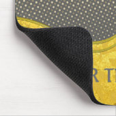 GOLD-Muster / Goldblatt + Foto & Text Mousepad (Ecke)