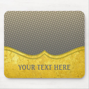 GOLD-Muster / Goldblatt + Foto & Text Mousepad