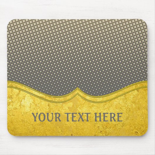 GOLD-Muster / Goldblatt + Foto & Text Mousepad (Vorne)