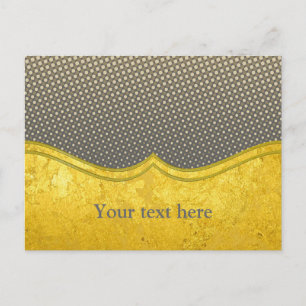 GOLD-Muster / Goldblatt + Foto & Text Postkarte