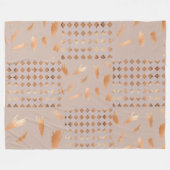 Gold Muster Große Fleece Blanket (Vorderseite (Horizontal))