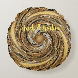Gold Muster Rundkissen Rundes Kissen