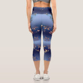 Gold Muster Sun Burst Capri Leggings (Rückseite)