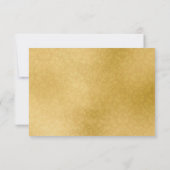 Gold Muster Wedding RSVP Card Karte (Rückseite)