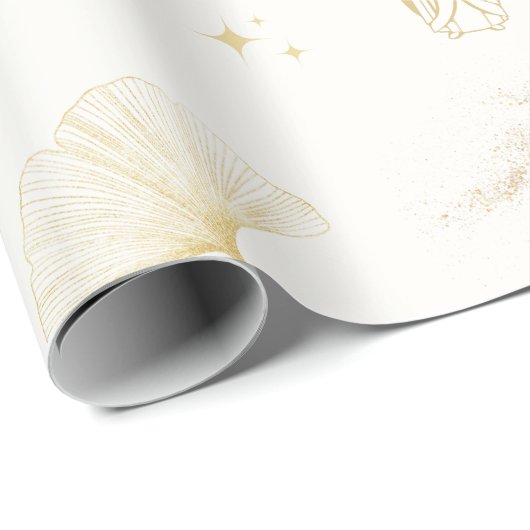 Gold Mutter Mary Wrapping Paper Geschenkpapier (Rolleneckpunkt)