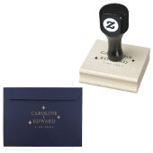 Gold Mystical Stars Name Wedding Gummistempel