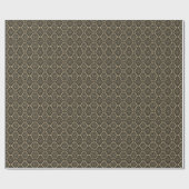 Gold n Brown Geometric Pattern / Indische Printwer Geschenkpapier (Flach)