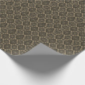 Gold n Brown Geometric Pattern / Indische Printwer Geschenkpapier (Ecke)