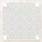 Gold n Brown Geometric Pattern / Indische Printwer Glasuntersetzer (Rückseite)