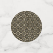 Gold n Brown Geometric Pattern / Indische Printwer Konfetti (Klein Vorderseite)