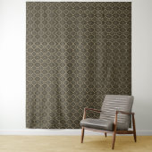 Gold n Brown Geometric Pattern / Indische Printwer Wandteppich (Beispiel)