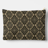 Gold n Brown Geometric Pattern / Indische Printwer Zubehörtasche (Rückseite)