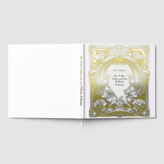 Gold 'n Fauna Motif Atelier Wedding Gästebuch (Voll)