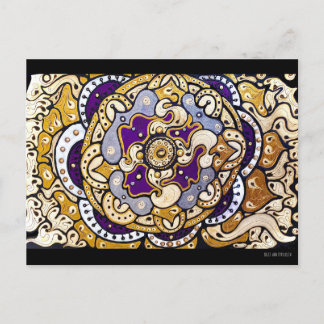 Gold N Lavendel Postcard Postkarte