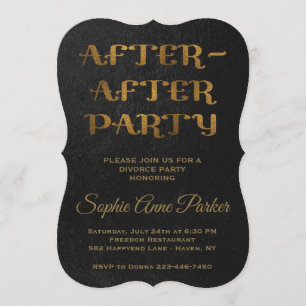 Gold nach dem Party Scheidung Feier einladen Einladung