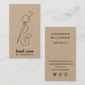 Gold-Nadel und Thread | Vertikale Kraft Visitenkarte (Vorne/Hinten)