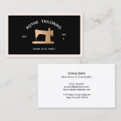 Gold Nähmaschine Schneider oder Seamress Black Visitenkarte (Vorne/Hinten)