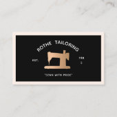 Gold Nähmaschine Schneider oder Seamress Black Visitenkarte (Vorderseite)