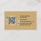 Gold Nails Glitzer Tropfen Typografie Nail Tech Visitenkarte (Rückseite)