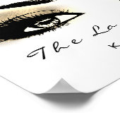 Gold Name Makeup Artist Beauty Studio Lashes Brown Poster (Ecke)