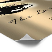 Gold Name Makeup Artist Beauty Studio Lashes Poster (Ecke)