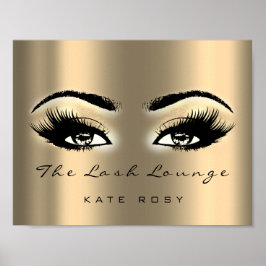 Gold Name Makeup Artist Beauty Studio Lashes Poster