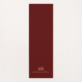Gold Name Monogram Initials Personalized Fitness Yogamatte (Vorderseite)