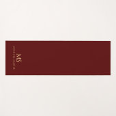 Gold Name Monogram Initials Personalized Fitness Yogamatte (Vorderseite (Horizontal))