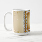 ✨ Gold Name Monogramm Diamantrahmen ✨ Kaffeetasse (Links)