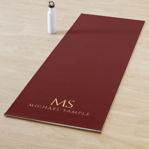 Gold Name Monogramm Initialen Personalisierte Fitn Yogamatte