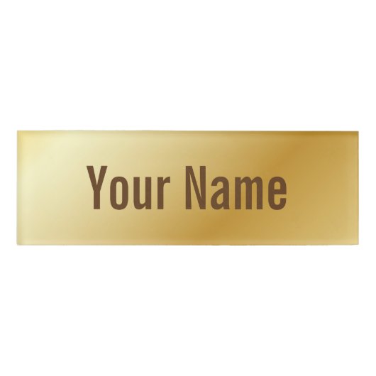 Gold Namenschild (Vorderseite)