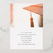 Gold Names Foto Template University Abschluss Folieneinladung (Rückseite)