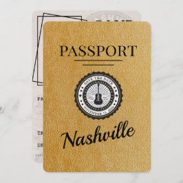 Gold Nashville Passport Save the Date