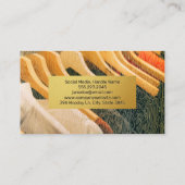 Gold Naturholzkörner | Kleidung Visitenkarte (Rückseite)