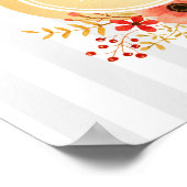 Gold Nautic Anchor Wasserfarbe Floral Strichen Poster (Ecke)