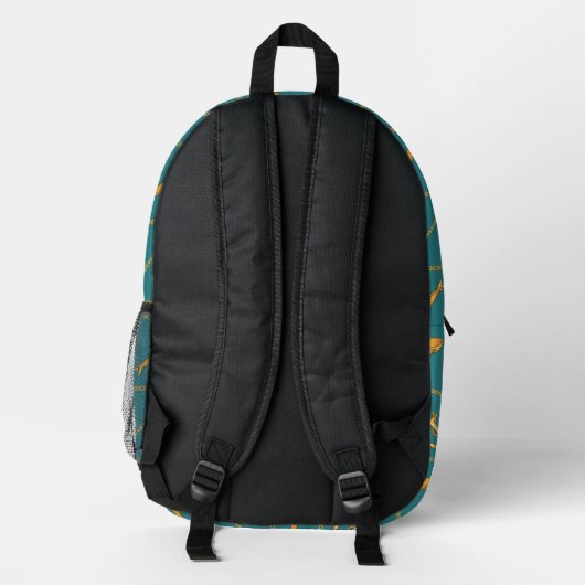 Gold Nautic Pattern Bedruckter Rucksack (Rückseite)